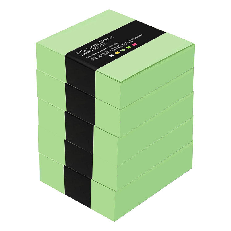 Picture of G170--Blank Note Pads -GREEN Paper - Memo Pads-170PCS